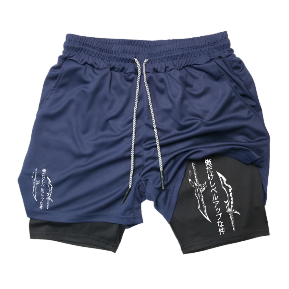 Demon Slayer 2 in 1 Gym Shorts
