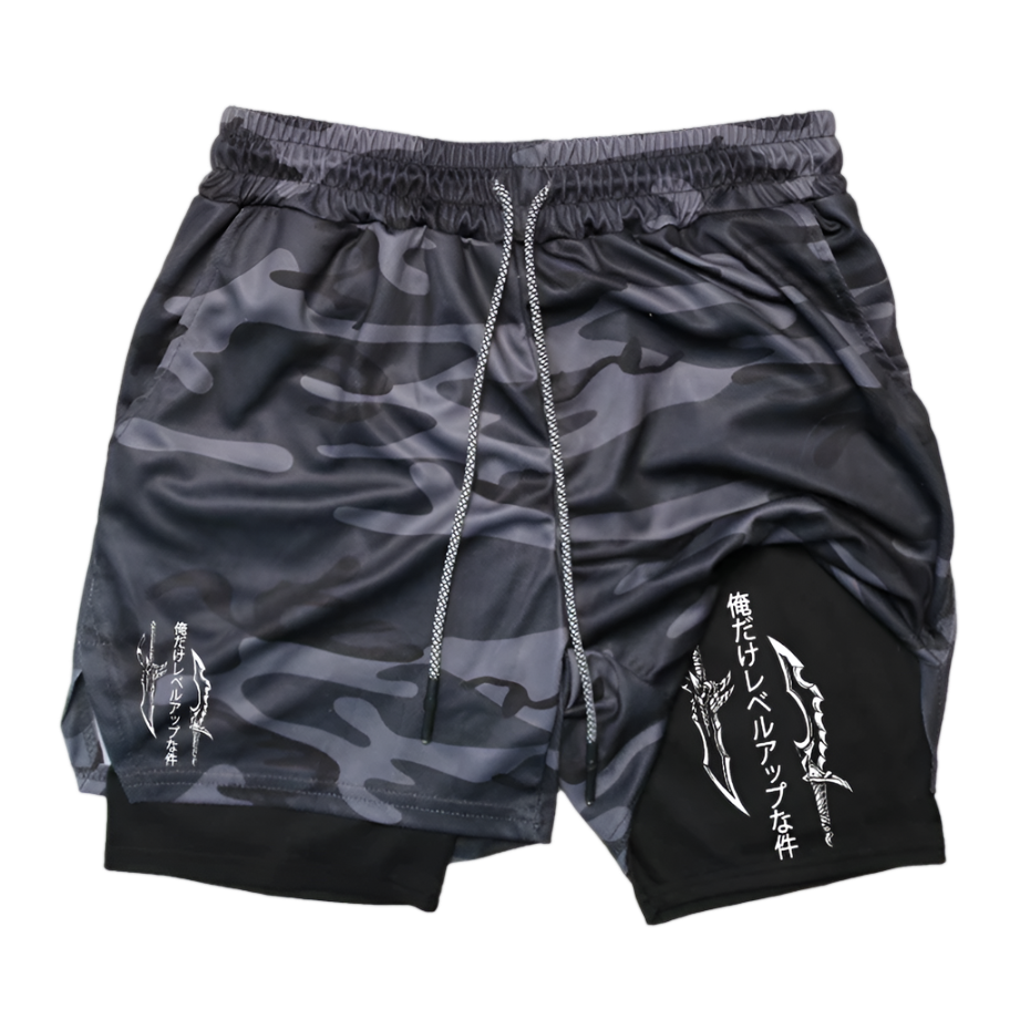 Demon Slayer 2 in 1 Gym Shorts