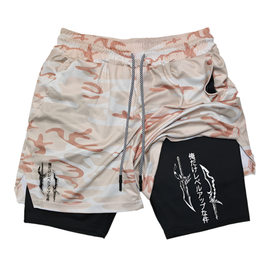 Demon Slayer 2 in 1 Gym Shorts