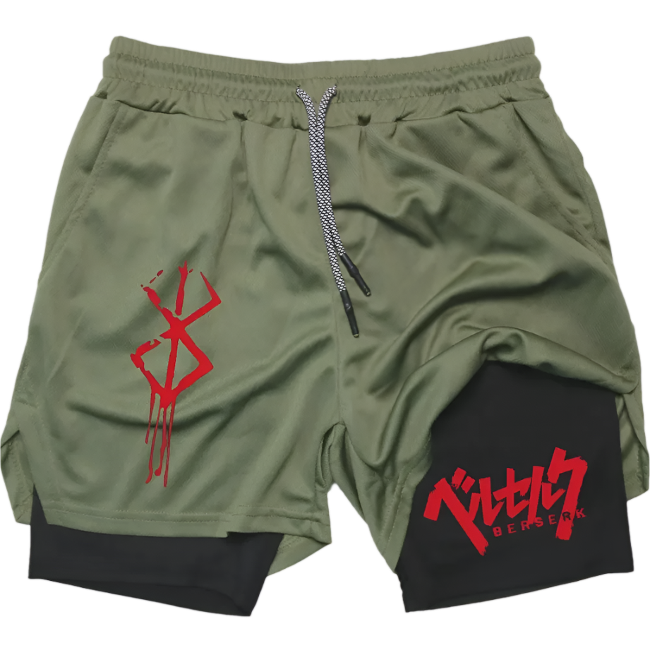 Berserk 2 in 1 Gym Shorts