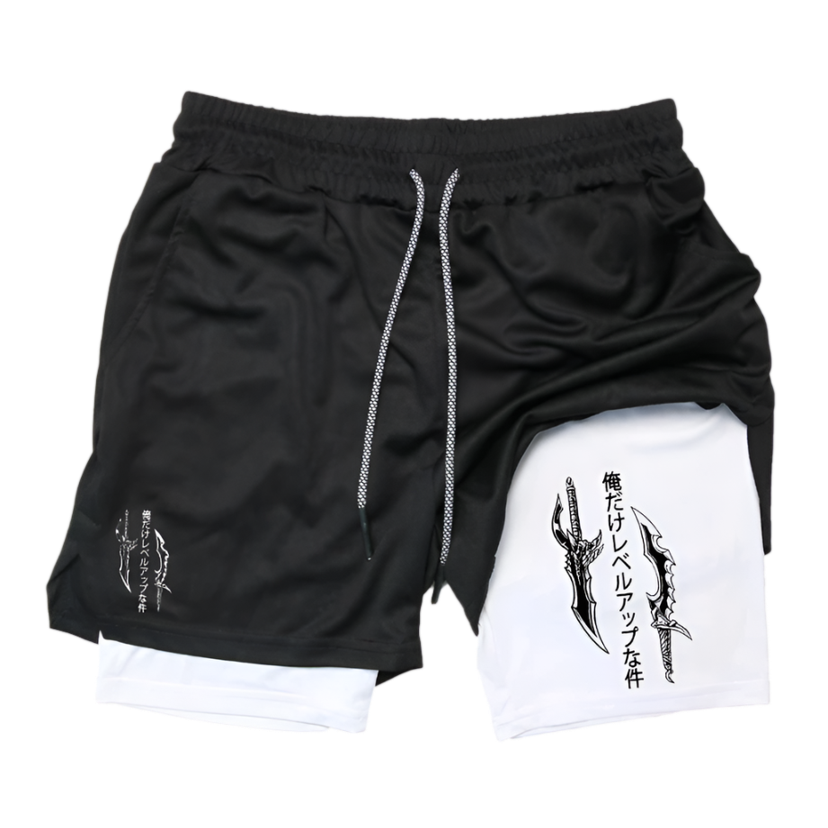 Demon Slayer 2 in 1 Gym Shorts