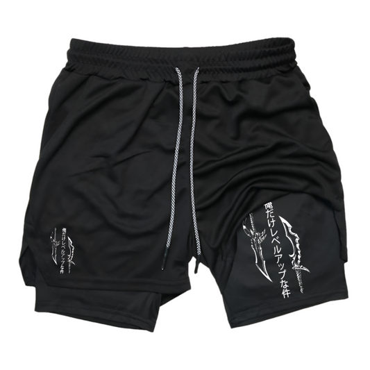 Demon Slayer 2 in 1 Gym Shorts