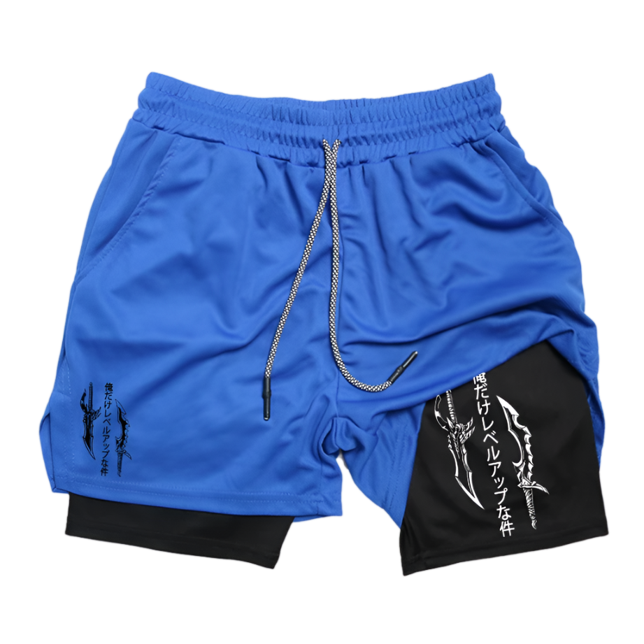 Demon Slayer 2 in 1 Gym Shorts