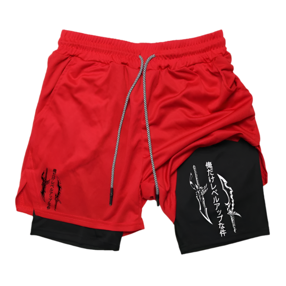 Demon Slayer 2 in 1 Gym Shorts
