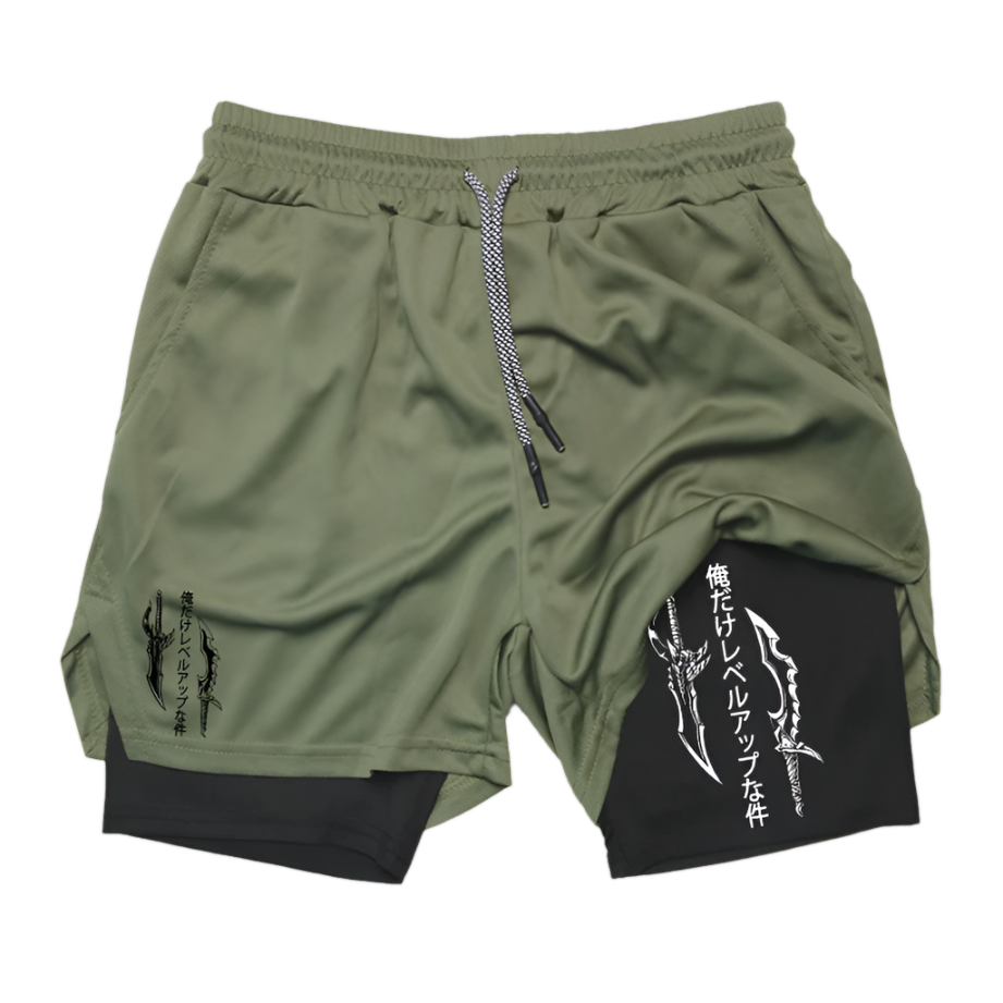 Demon Slayer 2 in 1 Gym Shorts